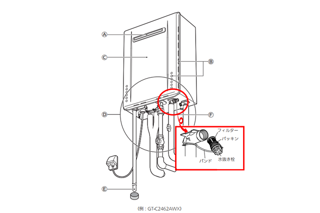 給湯機器の水抜き栓のお手入れ方法